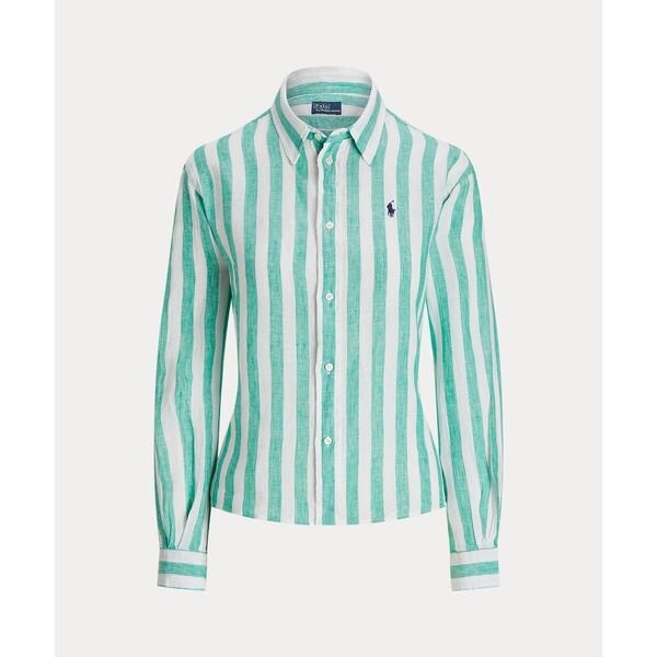 ワイド クロップド ギンガム リネン シャツ | ポロ ラルフ ローレン