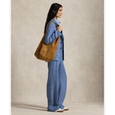 リネンコットン ツイル ワイドレッグ パンツ