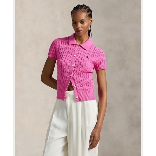 ケーブル コットン ショートスリーブ Polo カーディガン | ポロ ラルフ