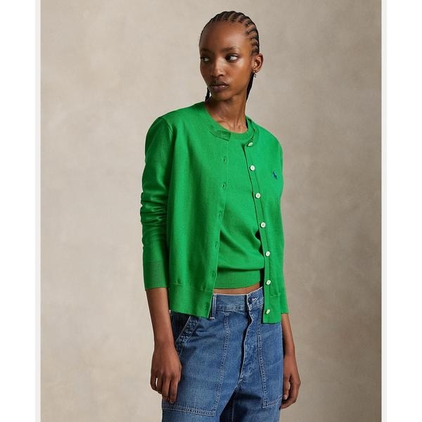 POLO RALPH LAUREN リネンブレンド Vネック カーディガンXS POLO RALPH LAUREN（ポロ ラルフ ローレン）の「リネンブレンド