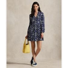 ポロ ラルフ ローレン(POLO RALPH LAUREN)のフローラル ボタンド クレープ ドレス