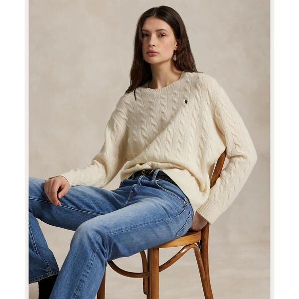 ケーブル ウールカシミヤ クルーネック セーター | ポロ ラルフ