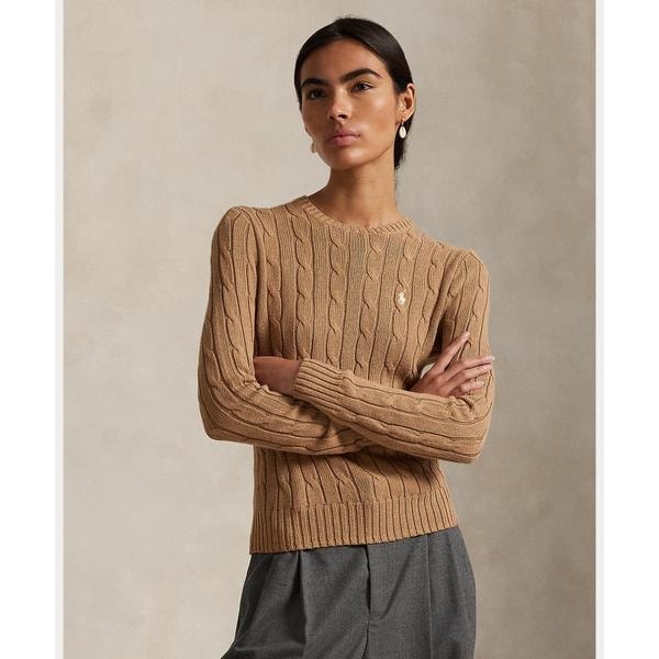 Ralph Lauren - MN505ケーブルニット コットン クルーネック セーター RALPH LAUREN｜ケーブルニット コットン クルーネック セーター