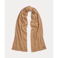 ケーブルニット ウールカシミヤ スカーフ