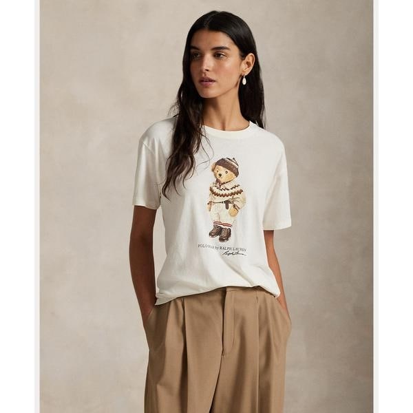 《1点限り ポロベア コットン ジャージー ペプラムTシャツ 24M-90cm》 Polo ベア コットン ジャージー Tシャツ （Tシャツ）｜POLO RALPH