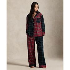 チェック ロングスリーブ パジャマ セット