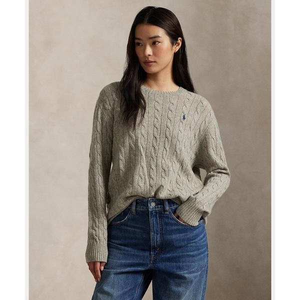 タグ付き 新品 ラルフローレン カシミヤ混 アメリカサイズ XS ケーブル ウールカシミヤ クルーネック セーター | ポロ ラルフ