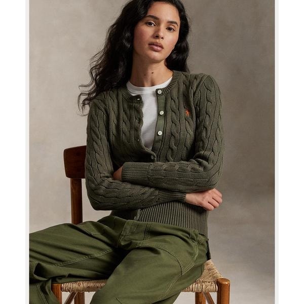 ケーブルニット コットン クルーネック カーディガン | ポロ ラルフ