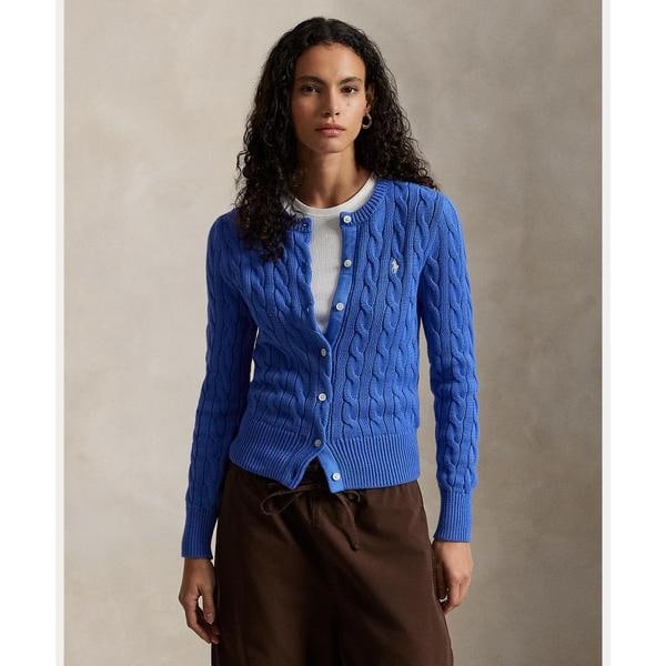 ケーブルニット コットン クルーネック カーディガン | ポロ ラルフ