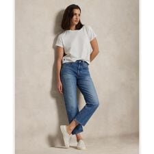 リラックス ストレート クロップド ジーンズ