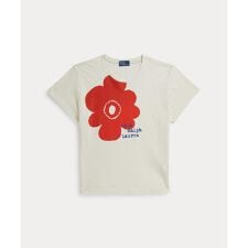シュランケン フィット フローラル ロゴ ジャージー Tシャツ