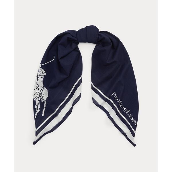 [�}���C]�R���g���X�g ���S & Big Pony �X�J�[�t/�|�� �����t ���[�����iPOLO RALPH LAUREN�j 410�l�C�r�[