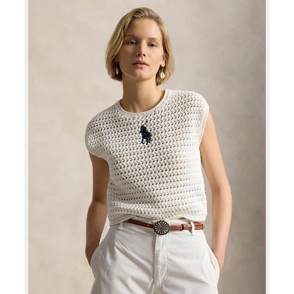 [�}���C]Big Pony �N���V�F�C�h �R�b�g�� �Z�[�^�[/�|�� �����t ���[�����iPOLO RALPH LAUREN�j 100�z���C�g