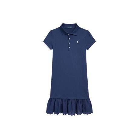 ガールズ 7才～16才)アイレット ストレッチ メッシュ ポロ ドレス  