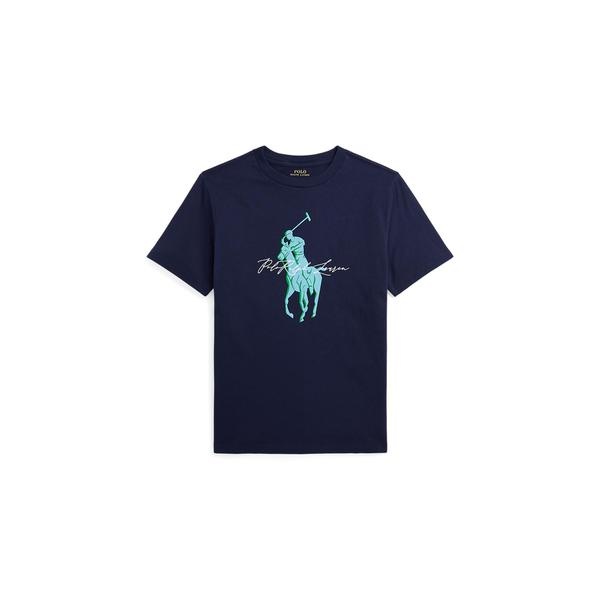 ボーイズ 8才～20才)Big Pony ロゴ コットン ジャージー Tシャツ