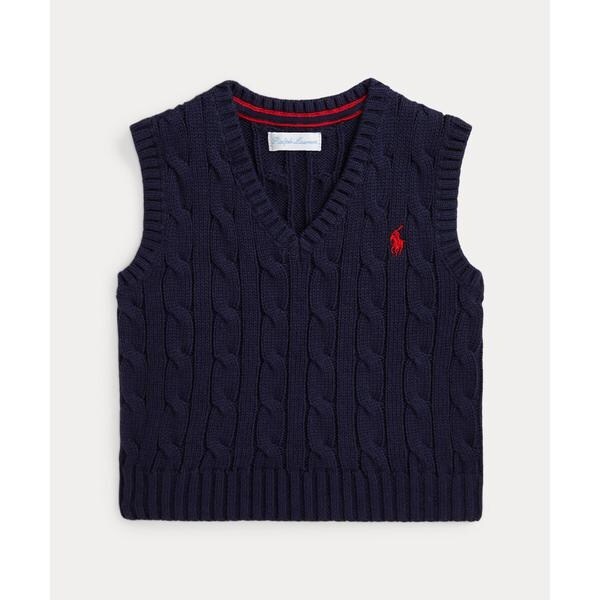 POLO RALPH LAUREN ベスト ジレ ケーブルニット コットン V