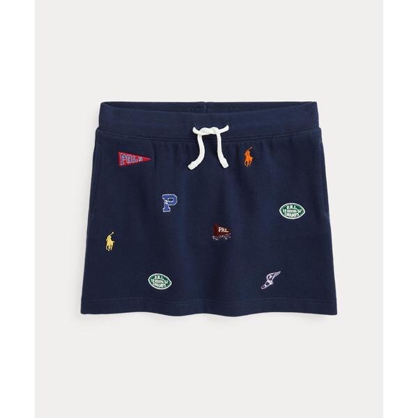 ガールズ 2才～6才)エンブロイダリー モチーフ フリース スカート