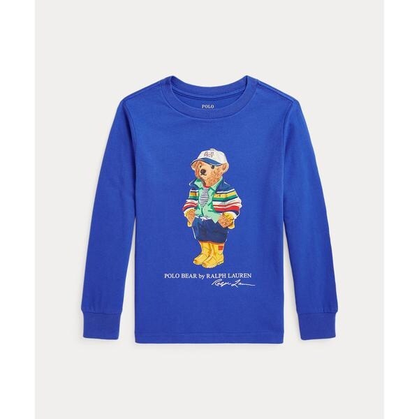 ボーイズ 2才～7才)Polo ベア コットン ロングスリーブ Tシャツ | ポロ