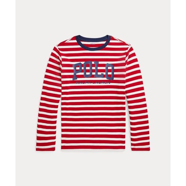 (取寄) ラルフローレン キッズ ボーイズ ストライプド ワッフル コットン ロング Polo ボーイズ 8才～20才)ストライプド ワッフル コットン ロング