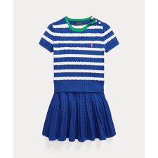 (ガールズ 2才～6才)ストライプド コットン セーター & スカート セット