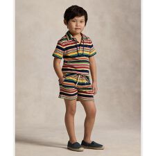 (ボーイズ 2才～7才)ストライプド コットン テリー ショートパンツ