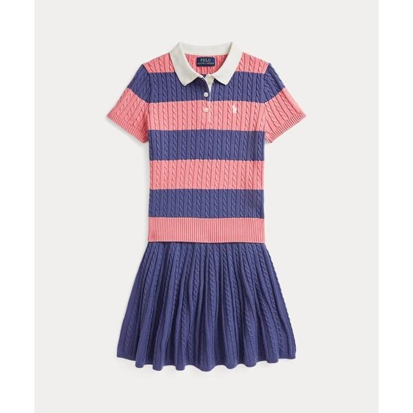 新品Polo Ralph Lauren ケーブルコットンセーター&スカートセット ガールズ 7才～16才)ケーブル コットン Polo セーター & スカート