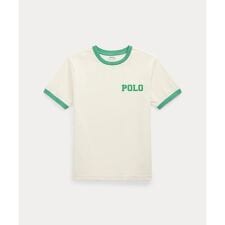 (ボーイズ 8才～20才)ロゴ コットン ジャージー リンガー Tシャツ