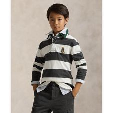 (ボーイズ 8才～20才)Polo ベア コットン ラグビー シャツ
