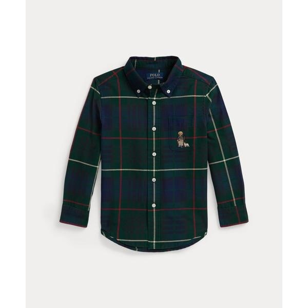 ラルフローレン8y美品 ボーイズ 8才～20才)Polo ベア チェック オックスフォード
