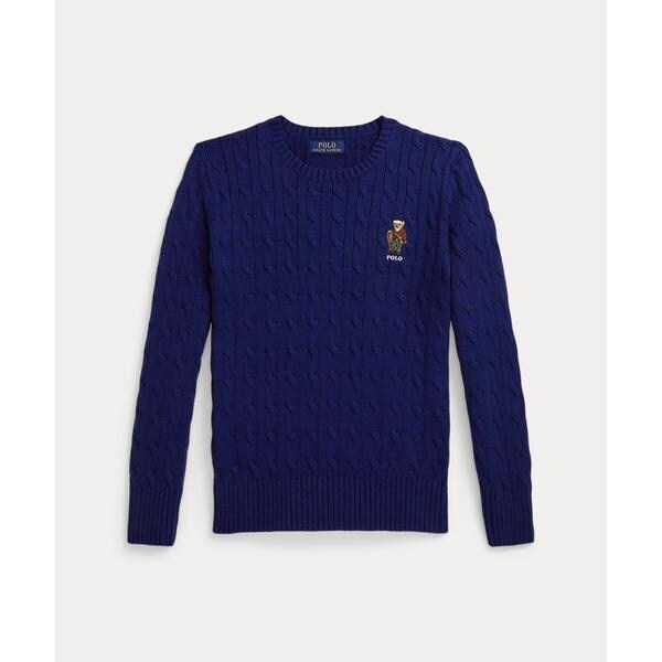 ポロラルフローレン　ケーブルニット コットン ポロカラー セーター POLO RALPH LAUREN セーター ニット ケーブルニット コットン