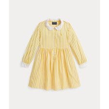 (ガールズ 2才～6才)ストライプド コットン ポプリン シャツドレス