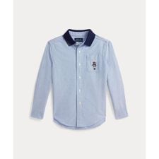 (ボーイズ 2才～7才)Polo ベア オックスフォード ニットカラー シャツ