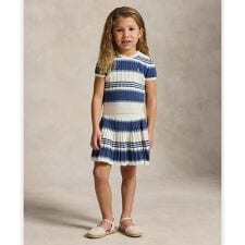 (ガールズ 2才～6才)ストライプド ケーブル コットン セーター & スカート