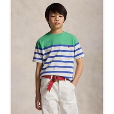 (ボーイズ 8才～20才)ストライプド コットン ジャージー Tシャツ