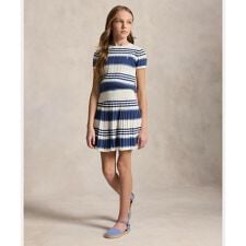 (ガールズ 7才～16才)ストライプド ケーブル コットン セーター & スカート