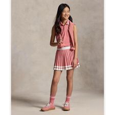 (ガールズ 7才～16才)ストライプド プリーテッド スコート