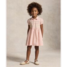 (ガールズ 2才～6才)ストライプド コットン シアサッカー ドレス