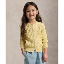 (ガールズ 2才～6才)メタリック ケーブルニット カーディガン