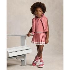 (ガールズ 2才～6才)ストライプド プリーテッド スコート