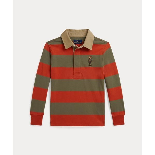 ボーイズ 2才～7才)Polo ベア コットン ラグビー シャツ | ポロ ラルフ