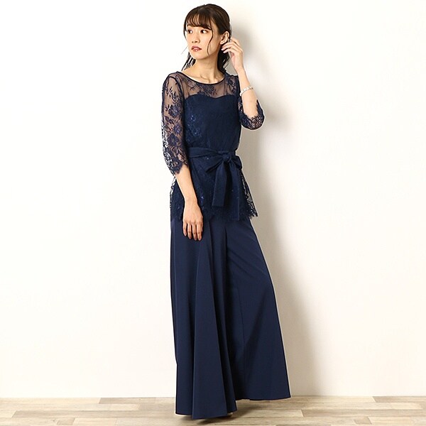 レーストップス付セパレートワイドパンツドレス | フォービー