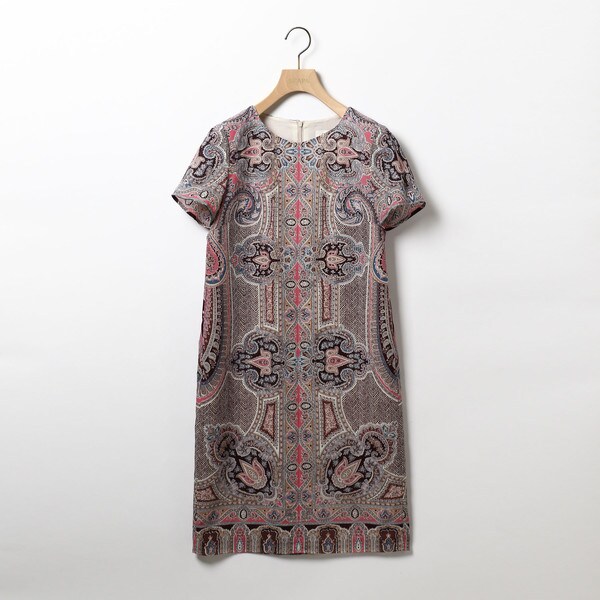 スキャパ SCAPA 麻 リネン ペイズリー柄ワンピース