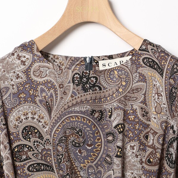 直営店に限定 サテンペーズリープリントワンピース スキャパ ワンピース Www Charlottehuntosteopaths Co Uk