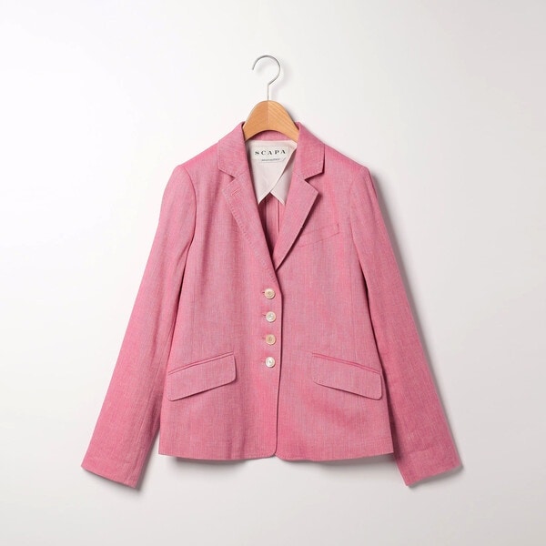 Elegantia リネン ピンク テーラードジャケット 楽天市場】【SALE／70%OFF】【洗える】【セットアップ対応