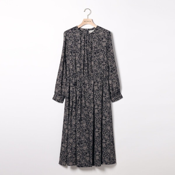 Liberty Printモノフラワーワンピース | スキャパ
