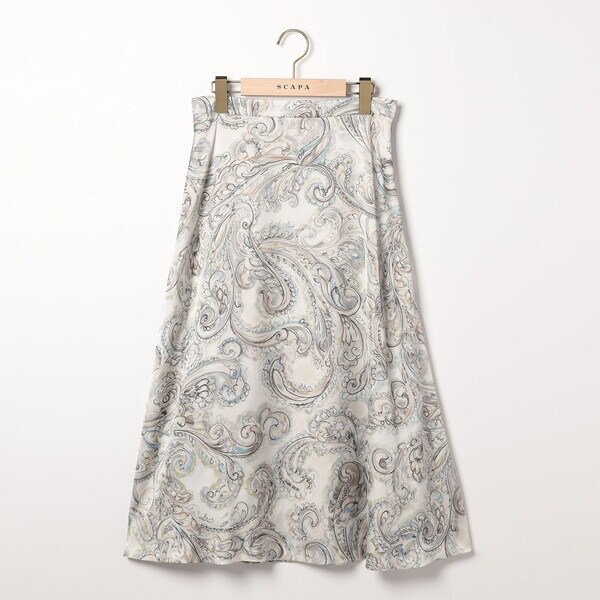 SCAPA / スキャパ ビンダフラワーサテンスカート ビンダフラワーサテン