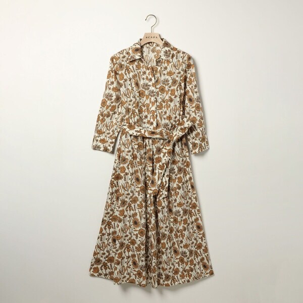 Liberty Printモノフラワーワンピース | スキャパ