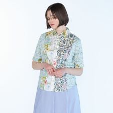 Liberty Printパッチワークブラウス