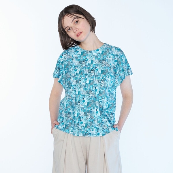 スキャパ（SCAPA）/Liberty Printアーカイブフリル袖カットソー Liberty Printアーカイブフリル袖カットソー | スキャパ(SCAPA