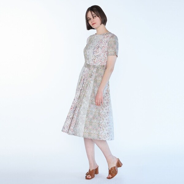 SCAPAベージュ 五分袖 ワンピース SCAPA｜ドライツイルワンピース | Rakuten Fashion(楽天